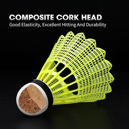 kunli Badminton Birdies 12 PCS, Nylon Badminton Shuttlecocks with Stability Durability for Baseball Batting Practice Training, Medium Or High Speed Birdie Balls in Kuwait