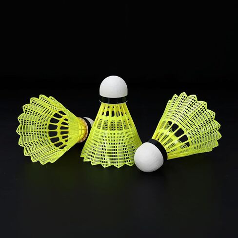 kunli Badminton Birdies 12 PCS, Nylon Badminton Shuttlecocks with Stability Durability for Baseball Batting Practice Training, Medium Or High Speed Birdie Balls in Kuwait
