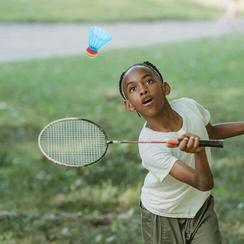 Colorful Badminton Shuttlecocks 3.34 Inch Lightweight Hit-Resistant Balls for Kids Indoor Outdoor Sports Activities Rainbow Birdies in Kuwait