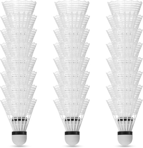 Soulchen 24 Pack Badminton Shuttlecocks Badminton Birdies Plastic Training Balls with Storage Tube for Indoor Outdoor Sports in Kuwait