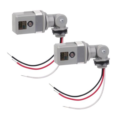 2 Pack Dusk to Dawn & Day Night Sensor, Wide Voltage 120-277VAC, 50/60 Hz, IP65 Waterproof, Swivel Mount Photocell for Yard/Parking Lot/Street in Kuwait