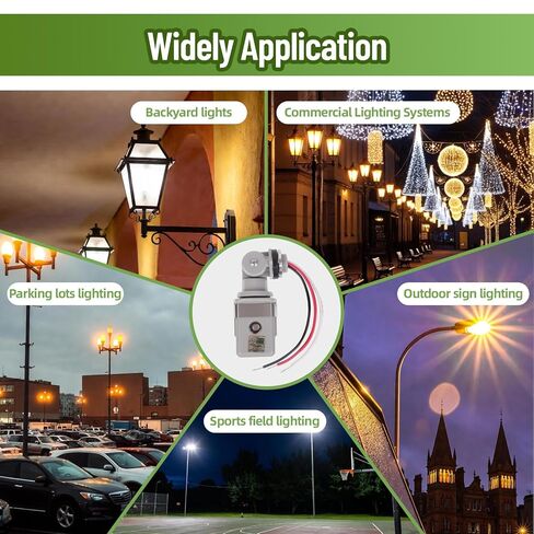 2 Pack Dusk to Dawn & Day Night Sensor, Wide Voltage 120-277VAC, 50/60 Hz, IP65 Waterproof, Swivel Mount Photocell for Yard/Parking Lot/Street in Kuwait