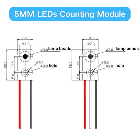 8 قطع مستشعر شعاع كسر الأشعة تحت الحمراء، وحدة عد مصابيح LED 5 مم مقسمة عبر الشعاع، مفتاح كهروضوئي 5 فولت، مستشعر مفتاح كهروضوئي 5 فولت، طول الكابل 100 سم، مسافة الاختبار 100 سم، NPN مفتوح عادة in Saudi Arabia