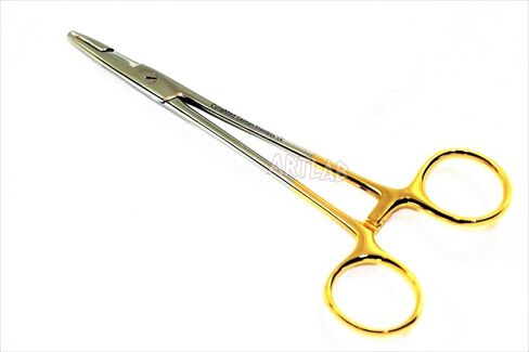 2 EA Premium German Grade Olsen HEGAR Needle Holder 6.5" Serrated Dental Gold Rings (CYNAMED) in Kuwait