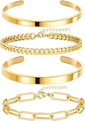 Silver Bracelets for Women，Small Thin Bracelet Pack for Women Gift in Kuwait