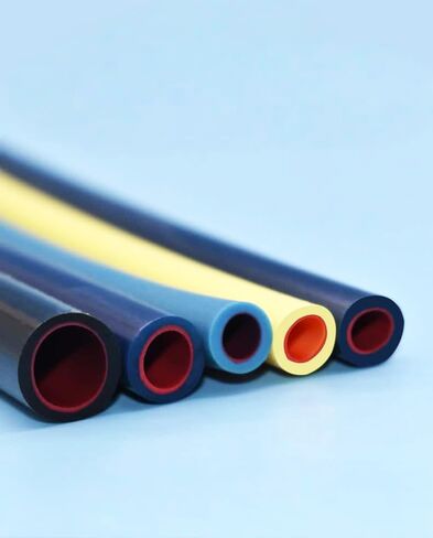 أنبوب الفلوروسيليكون، مقاوم للأحماض والقلويات، طلاء الفلور الداخلي، غلاف خارجي من مادة السيليكون، أنبوب الفلور السيليكون، خرطوم من طبقتين، طول 1 متر (ΦID*ΦOD، اللون، 10 مم*13 مم، أحمر-أصفر) in Kuwait