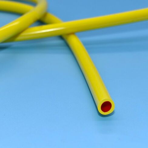 أنبوب الفلوروسيليكون، مقاوم للأحماض والقلويات، طلاء الفلور الداخلي، غلاف خارجي من مادة السيليكون، أنبوب الفلور السيليكون، خرطوم من طبقتين، طول 1 متر (ΦID*ΦOD، اللون، 10 مم*13 مم، أحمر-أصفر) in Kuwait