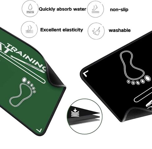 بساط ضرب البيسبول 2 في 1 وبساط زخرفي/مدخل، بساط ضرب الكرة اللينة مع لوحة منزلية، مضاد للانزلاق، دليل موقف الضرب للتدريب على التأرجح، استخدام داخلي/خارجي متين (35.4 بوصة × 23.6 بوصة) in Kuwait