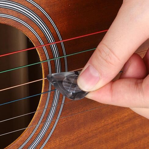 50 PCS Guitar Pick Grip, Self-Adhesive Anti-Slip Silicone Pads, Reusable Transparent Gel Grips for Holding Picks Tightly, Includes Picks in Saudi Arabia