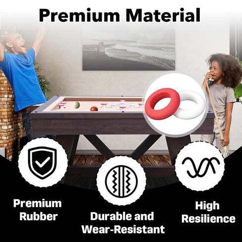 20-Pack Small Bumper Pool Rubber Rings,10 Red and 10 White,Bumper Pool Table Replacement Parts Fit Bumper Pool Table(for Billiards Accessory Maintenance) in Kuwait