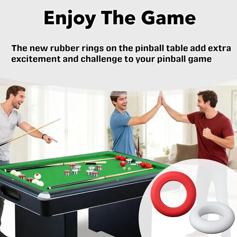 20-Pack Small Bumper Pool Rubber Rings,10 Red and 10 White,Bumper Pool Table Replacement Parts Fit Bumper Pool Table(for Billiards Accessory Maintenance) in Kuwait