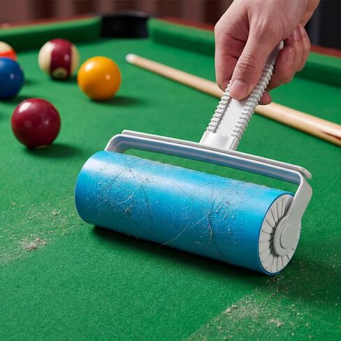 2 Pcs Billiards Table Dust Remover, Large 6.3 x 6.3 x 3.1 Inch Washable Roller Cleaner, Reusable Pool Table Cleaner Sticky Lint Roller for Pool, Billiards, Gaming Accessories, Felt Safe in Saudi Arabia