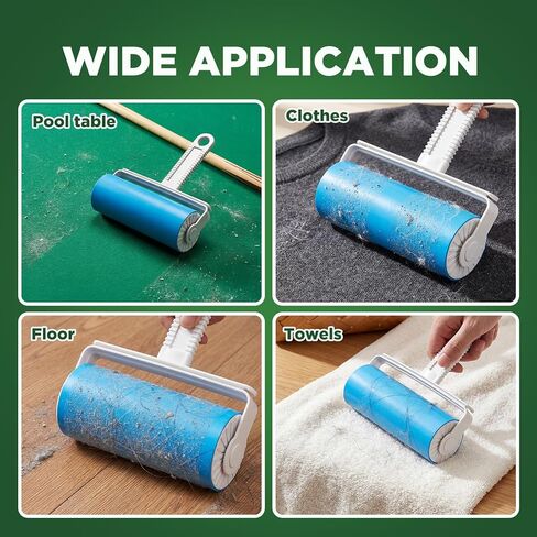 2 Pcs Billiards Table Dust Remover, Large 6.3 x 6.3 x 3.1 Inch Washable Roller Cleaner, Reusable Pool Table Cleaner Sticky Lint Roller for Pool, Billiards, Gaming Accessories, Felt Safe in Saudi Arabia