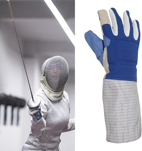 Fencing Glove Hand Protection Training Equipment Special Glove Rubber Material Flexible Palm Leather Adjustable Suitable for Adult Children Match in Kuwait
