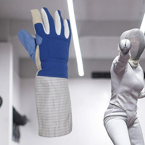 Fencing Glove Hand Protection Training Equipment Special Glove Rubber Material Flexible Palm Leather Adjustable Suitable for Adult Children Match in Kuwait