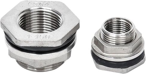 1 قطعة 1/2" 3/4" 1" 1-1/4" 1-1/2" موصل خزان المياه أنبوب ذكر تركيبات دوارة مفتاح واحد فضفاض مع حشية (316 فولاذ مقاوم للصدأ، 3/4") in Kuwait