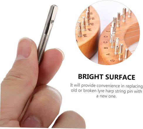 32pcs Lyre Harp String Nails Metal Tuning Fixing for Musical Instruments Suitable for Harpsichord Guzheng and Dulcimer Easy to Use and Carry Silver in Kuwait
