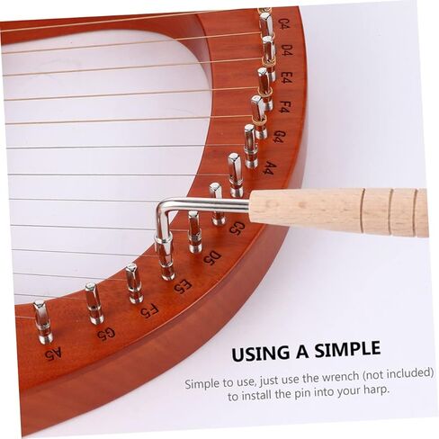 32pcs Lyre Harp String Nails Metal Tuning Fixing for Musical Instruments Suitable for Harpsichord Guzheng and Dulcimer Easy to Use and Carry Silver in Kuwait