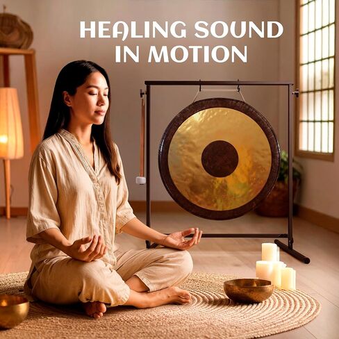 غونغ الصيني المصنوع يدويًا من ذا غونغ شوب - غسول غني ونغمات رنانة عميقة للتأمل أو شفاء الصوت أو اليوغا أو ديكور المنزل (12 بوصة تشاو غونغ) in Kuwait