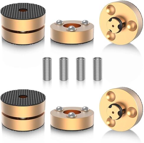 4 قطعة عزل مكبر الصوت من الألومنيوم قدم القرص الدوار DAC قاعدة الوسادة مسمار M8 المسمار in Kuwait