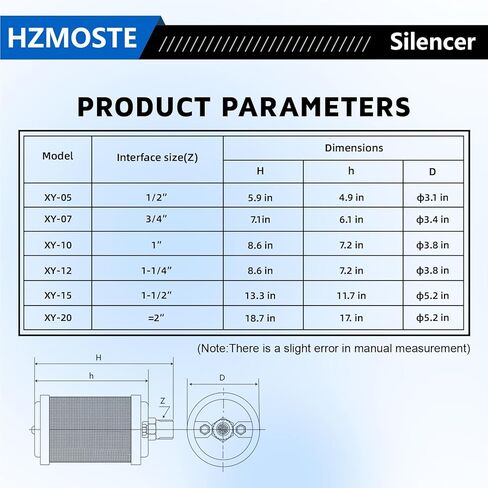 XY-07 Silencer 3/4"NPT Male Interface" is suitable for exhaust silencers of equipment such as dryers, air compressors, vacuum pumps, etc in Kuwait