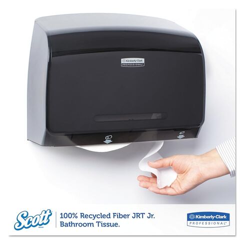 Scott 100% Recycled Fiber Jumbo Roll (JR) Commercial Toilet Paper (67223), 1-PLY, White, 12 Rolls / Case, 2,000' / Roll in Kuwait