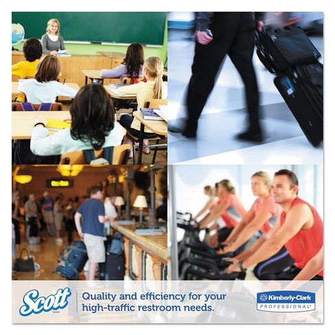 Scott 100% Recycled Fiber Jumbo Roll (JR) Commercial Toilet Paper (67223), 1-PLY, White, 12 Rolls / Case, 2,000' / Roll in Kuwait