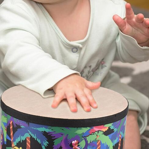 Rhythm Club Floor Tom Drum, 8 Inch Colorful Cute Percussion Instrument Floor Wooden Drum with 2 Mallets Musical Instrument for Special Christmas Birthday in Saudi Arabia