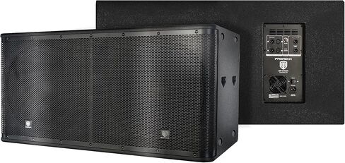 PRORECK SP-218X Active Powered PA DJ Subwoofer Cabinet Dual 18 inch 5000W P.M.P.O with Class-D Amplifier,3 DSP Presets-Monitor, 3" Voice Coil Bass Reinforcement, Black, for Wedding, Party, Concert in Saudi Arabia