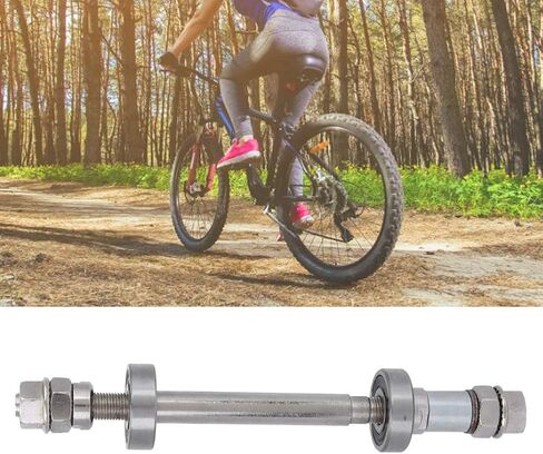 Front Rear Wheel Hub Axle, Wheel Hub Axle Wide Application Easy Disassemble Metal for Repairing Shop((Rear) axle +6000 Bearing) in Saudi Arabia