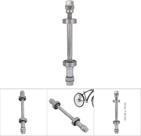 Front Rear Wheel Hub Axle, Wheel Hub Axle Wide Application Easy Disassemble Metal for Repairing Shop((Rear) axle +6000 Bearing) in Saudi Arabia