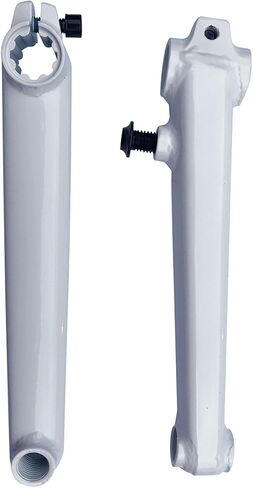 Cervus New BMX Three Piece Cr-Mo Tubular Crank Arm with One-Pinch Bolt 175mm White in Saudi Arabia