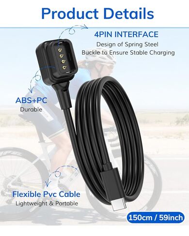 Replacement Type-C Charging Cable for Di2 EW-EC300, Compatible with Shimano 12-Speed Di2 Road Drivetrains - 1.5M/59inch (Type-C) in Kuwait
