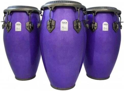 TOCA Jimmie Morales Conga 11" Quinto Height: 28" Fibreglass Violet Sparkle 5111-FPS in Saudi Arabia