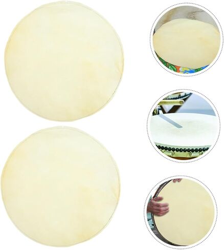 GALPADA 2pcs Drum Goat Leather Drum Covers Durable Conga for Enhanced Bass and Overtone for Musicians and Drummers in Saudi Arabia
