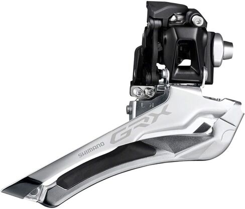 Shimano GRX FD-RX400-F 2x10 Speed ​​Braze-On Front Derailleur، 46t Max Chainring in Saudi Arabia