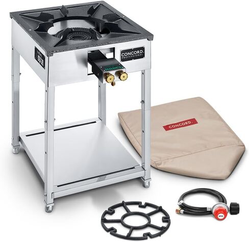 Concord Professional HADES Stainless Steel Commercial Stove. Dual Controled Burner Head with Solid Cast Iron Range Top. Height Adjustable. in Kuwait