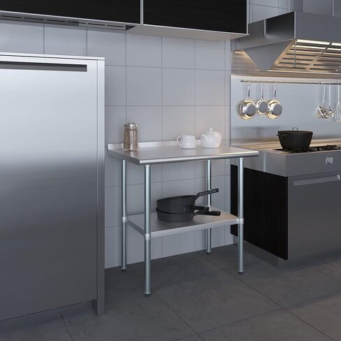 AmGood Stainless Steel Work Table | Metal Utility Table (72" Long x 18" Deep) in Saudi Arabia
