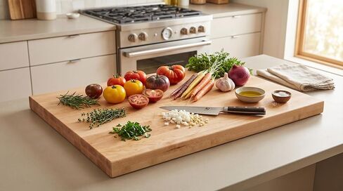 24 in. x 36 in. Solid Maple Butcher Block Countertop - 1.5 in. Thick Hardwood Work Surface for Kitchen, Workbench, Desk, Cart, or DIY Tabletop in Saudi Arabia