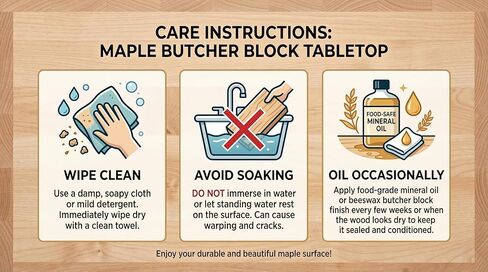 24 in. x 36 in. Solid Maple Butcher Block Countertop - 1.5 in. Thick Hardwood Work Surface for Kitchen, Workbench, Desk, Cart, or DIY Tabletop in Saudi Arabia
