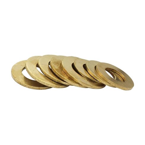MIUYTRN 5-100 PCS Solid Brass Copper Flat Washer Plain Gasket Pad M3 M4 M5 M6 M8 M10 M12 M14 M16 M18 Plain Washer for Screw Bolts cuicui(M6x12x1.0-50 pcs) in Kuwait
