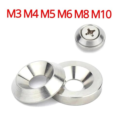MIUYTRN M3 M4 M5 M6 M8 M10 304 Stainless Steel Conical Washers Solid Countersunk Head Washer Concave and Convex Tapered Flat Gasket cuicui(10pcs Cone M5x18x3.5) in Saudi Arabia