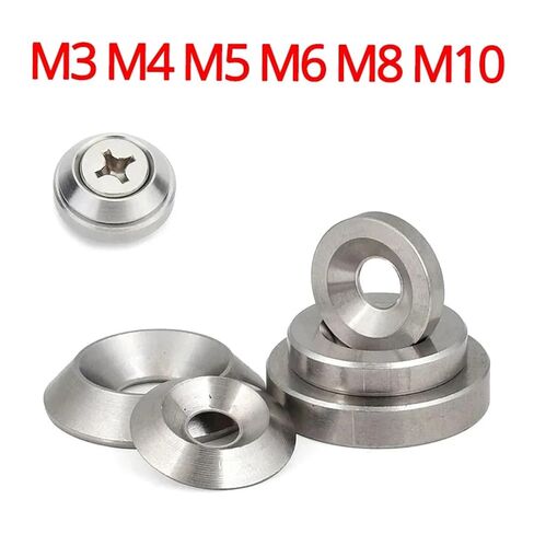 MIUYTRN M3 M4 M5 M6 M8 M10 304 Stainless Steel Conical Washers Solid Countersunk Head Washer Concave and Convex Tapered Flat Gasket cuicui(10pcs Cone M5x18x3.5) in Saudi Arabia