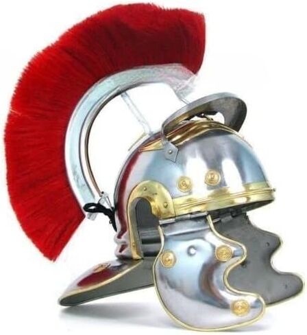 NauticalMart Roman Centurion Officer Armor Helmet With Red Plume in Saudi Arabia