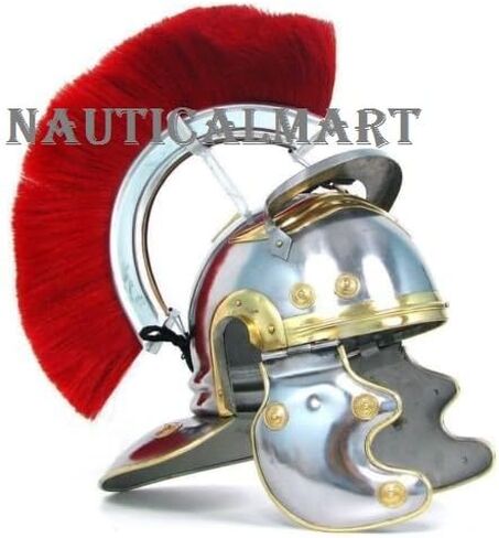 NauticalMart Roman Centurion Officer Armor Helmet With Red Plume in Saudi Arabia