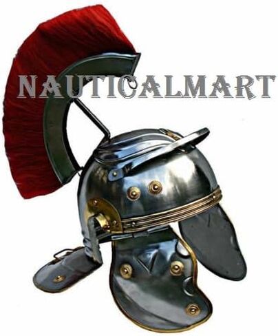 NauticalMart Roman Centurion Officer Armor Helmet With Red Plume in Saudi Arabia