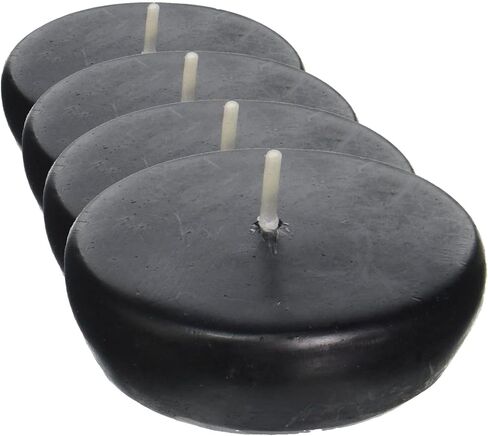 شموع Zest Candle 24 قطعة عائمة 6.35 سم، أسود in Kuwait