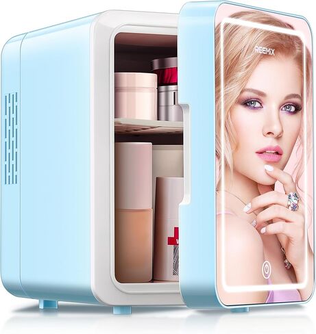 Reemix Mini Fridge 4L, 6 Can Portable AC+DC Power Cooler, Aqua in Saudi Arabia