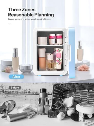 Reemix Mini Fridge 4L, 6 Can Portable AC+DC Power Cooler, Aqua in Saudi Arabia