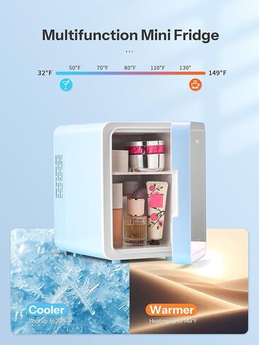 Reemix Mini Fridge 4L, 6 Can Portable AC+DC Power Cooler, Aqua in Saudi Arabia